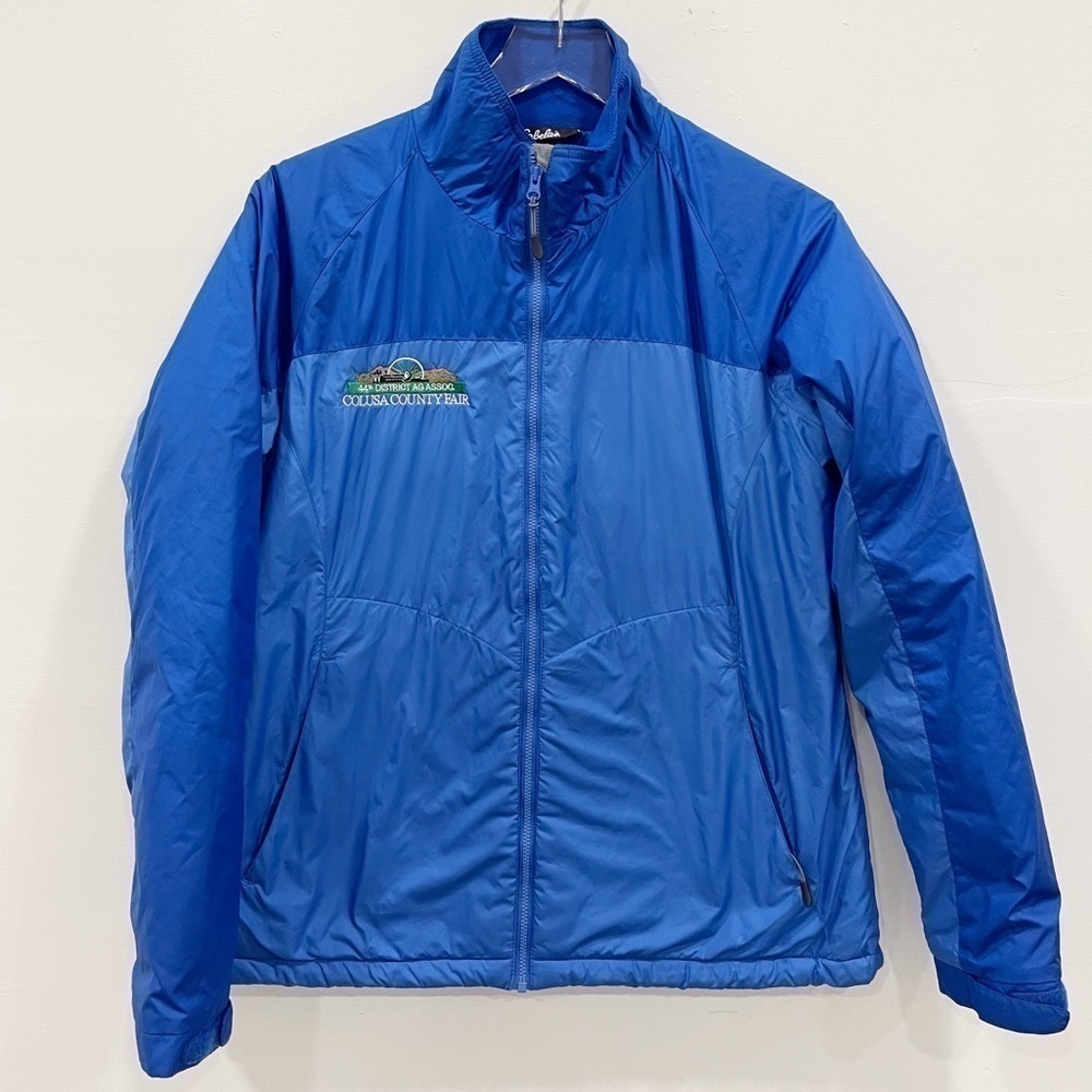 Cabela’s Men’s Polartec Classic Full Zip Blue Colorblock Jacket Outdoor